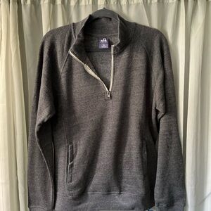 J. America Gray Zip Up Sweater Soft Knit Casual size medium